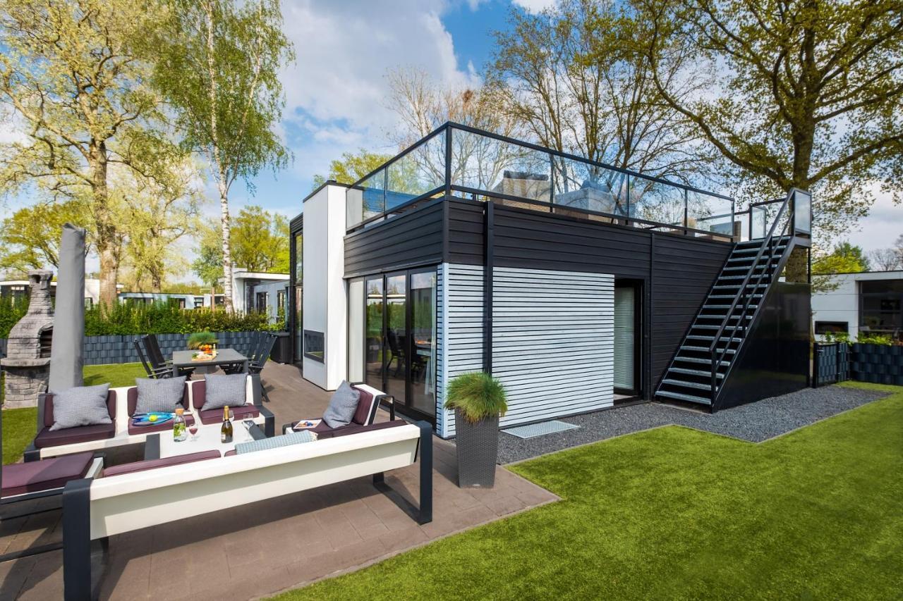 Cube Elite mit Meerblick am Strand im EuroParcs Bad Hoophuizen Hulshorst Exterior foto